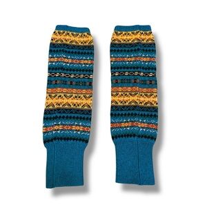 NWT Long Fair Isle Knit Leg Warmers Women’s Size Small‎ Winter Layering Cozy